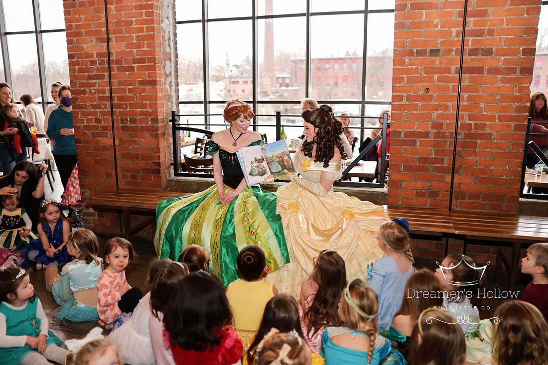 Characters read to attendees of the March Princess Brunch